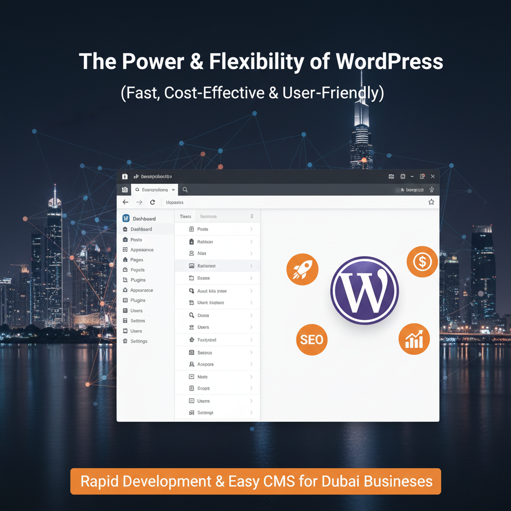 Web Design Dubai, WordPress Vs Custom, SME Websites, Freelancer Dubai, Custom Web Development, WordPress Development, Website Cost, Web Strategy, UAE Business, Digital Transformation, Web Performance, Startup Website